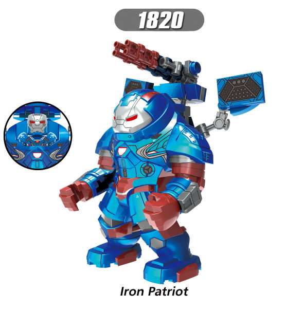 XH1820 The Avengers Super Heroes The Spider Man Marvel Minifigures Building Blocks Iron Patriot Toni Ho Action Mini Figures Assemble MOC DIY Weapons Armor Robot Equipment Bricks Educational Toys Gift for Children Boys Kids