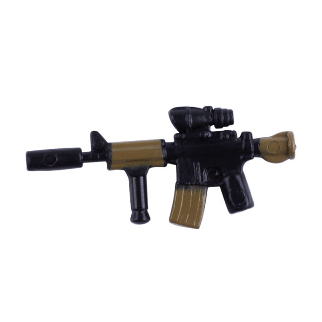 Modern Military M4 Carbine Mini Gun Weapon Arms Building Blocks US Navy SEALS Soldiers Army Special Forces Army SWAT Police  Action Minifigures Accessories Assemble Educational DIY MOC Bricks Toys Gift for Children Boys