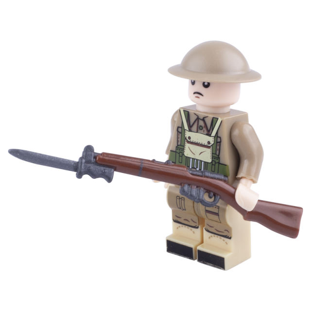 WW 2 Military SMLE with Bayonet Mini Arms Building Blocks Australia Soldiers  Army Special Forces  SWAT Police  Action Minifigures Accessories Assemble Educational DIY MOC Compatible Bricks Toys Gift for Children Boys