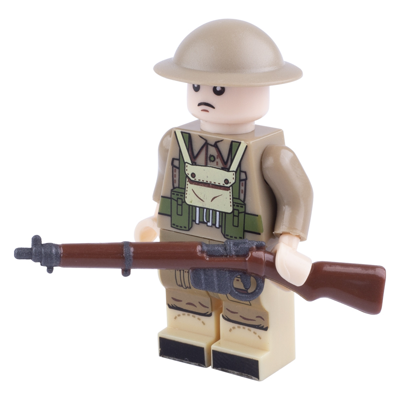 Military War SMLE IV Rifle Mini Gun Arms Weapon Building Blocks UK Soldiers Army Special Forces SWAT Police Action Minifigures Accessories Assemble Educational DIY MOC Bricks Toys Gift for Childeren Boys