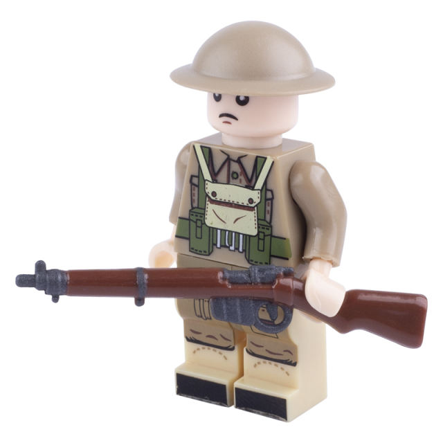 Military War SMLE IV Rifle Mini Gun Arms Weapon Building Blocks UK Soldiers Army Special Forces  SWAT Police  Action Minifigures Accessories Assemble Educational DIY MOC Bricks Toys Gift for Childeren Boys