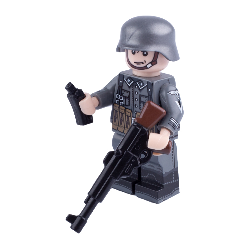 Modern Military StG44 Maschinen Pistole Mini Submachine Gun Arms Weapon Building Blocks Germany Soldiers Army Special Forces SWAT Police Action Minifigures Accessories Assemble Educational DIY MOC Bricks Toys Gift for Childeren Boy