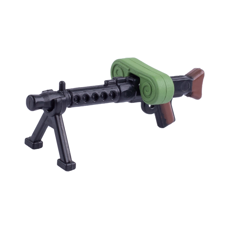 WW2 Military MG34 Mini Gun Arms Weapon Building Blocks Germany Soldiers Army Special Forces SWAT Police Action Minifigures Accessories Assemble Educational DIY MOC Bricks Toys Gift for Childeren Boy