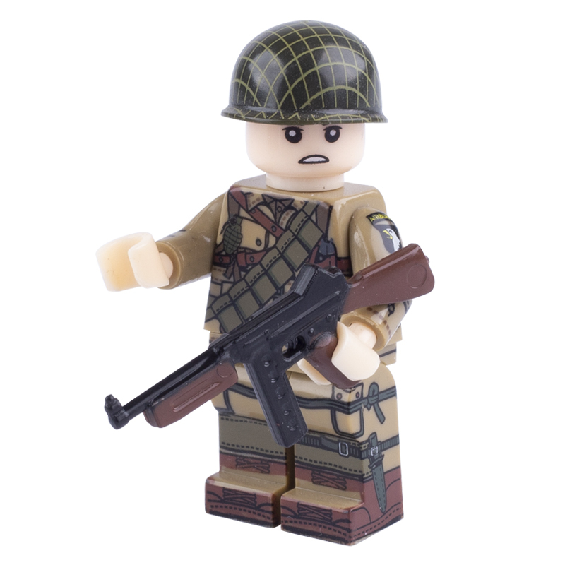 WW2 Military Thompson Mini Gun Arms Building Blocks Germany Soldiers Army Special Forces SWAT Police Action Minifigures Accessories Assemble Educational DIY MOC Bricks Toys Gift for Children Boys