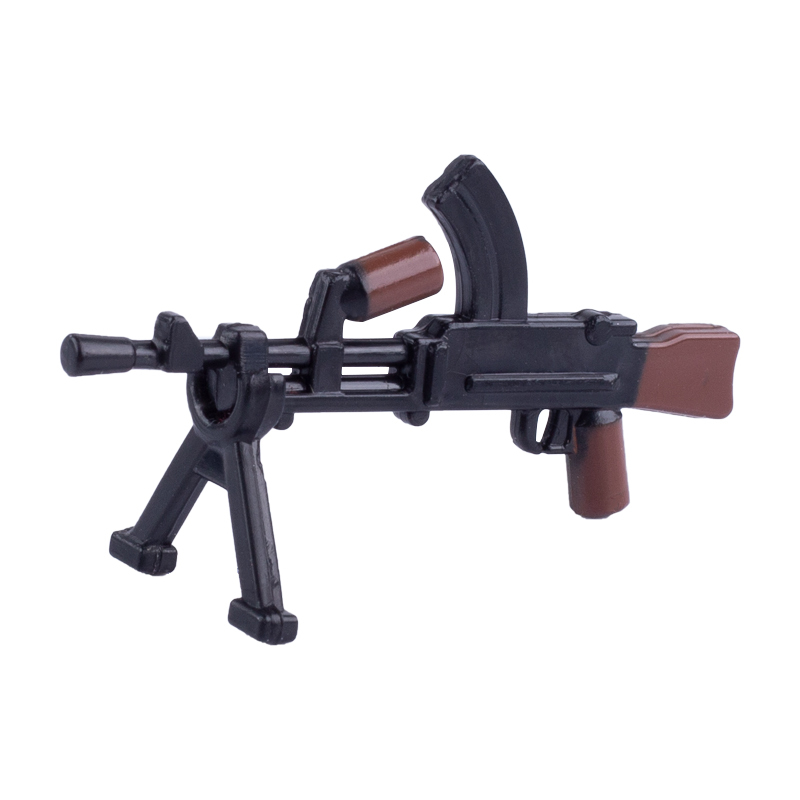 WW2 Military Bren MK Mini Light Machine Gun Arms Weapon Building Blocks UK Soldiers Army Special Forces SWAT Police Action Minifigures Accessories Assemble Educational DIY MOC Bricks Toys Gift for Childeren Boy