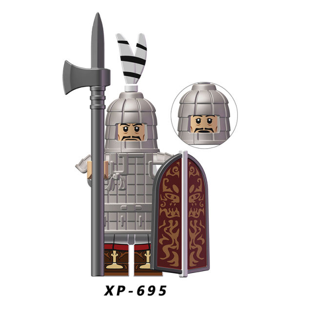 KT1093 medieval soldier Minifigures Building Blocks Heavy Infantry Light Soldier shield armor Elite Infantry Compatible Action Mini Figures Assemble  Educational Toys Gift for Children