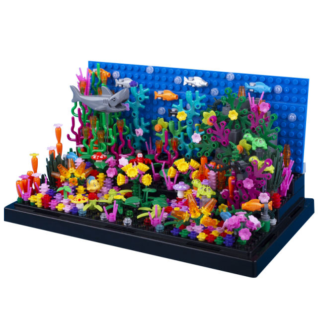 MOC Underwater World Building Blocks Animals Shark Titanic Marine Aquarium Minifigs Accessories Educational Toys For Children Gift