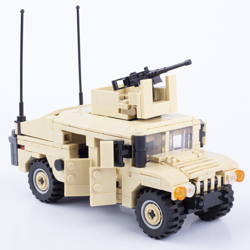 MOC Military Hummer Cars Building Blocks US Army Special Forces Minifigure Soldier Vehicles Model Bricks Toys For Children Gift