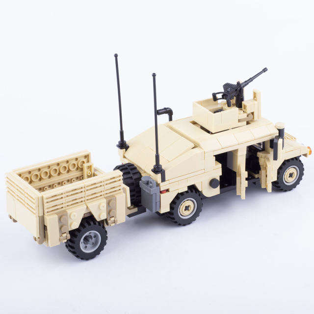 MOC Military Hummer Cars Building Blocks US Army Special Forces Minifigure Soldier Vehicles Model Bricks Toys For Children Gift