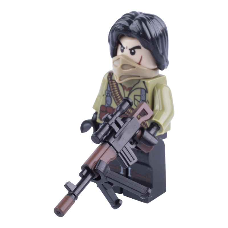 WW2 Military AKSVD Mini Arms Building Blocks Russia Soldier Weapons Gun Minifigs Army Accessory Bricks MOC Model Toys Gift for Boys