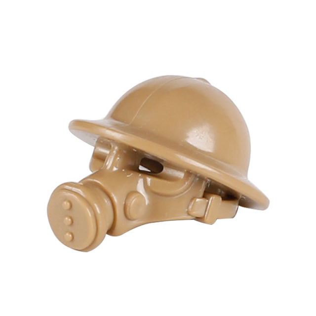 MOC WW2 England Helmet Gas Mask Building Blocks Military Soldier WW1 Britain Minifigures Hats Mask Accessories Army Bricks Toys