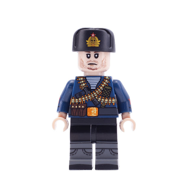 MOC WW2 Soviet Navy Soldier Building Blocks Military Marines Infantry Minifigures Weapons Gun Parts Army Bricks Model Toys For Boys
