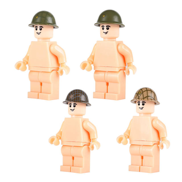 MOC WW2 Japanese T90 Helmet Building Blocks Military Soldier Minifigures Headgear Hats Caps Accessories Army Bricks Toys
