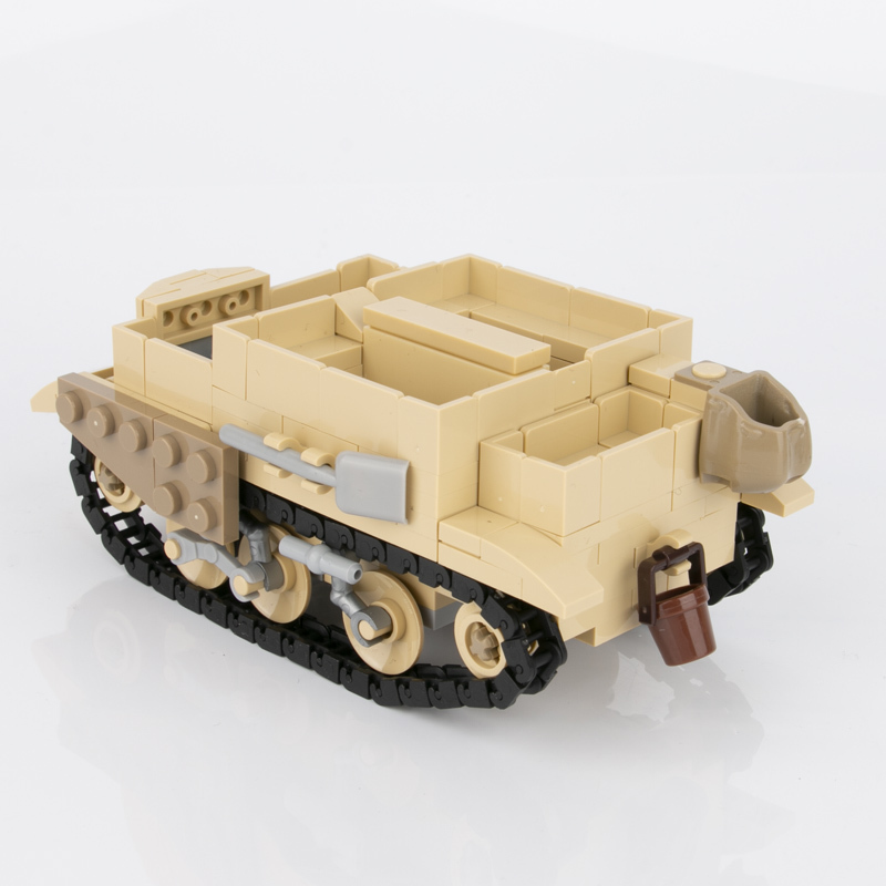 MOC WW2 British Bren Guns Carrier Building Blocks Military Army Soldiers Medic Minifigures Weapon Accessories Tank Bricks Toys