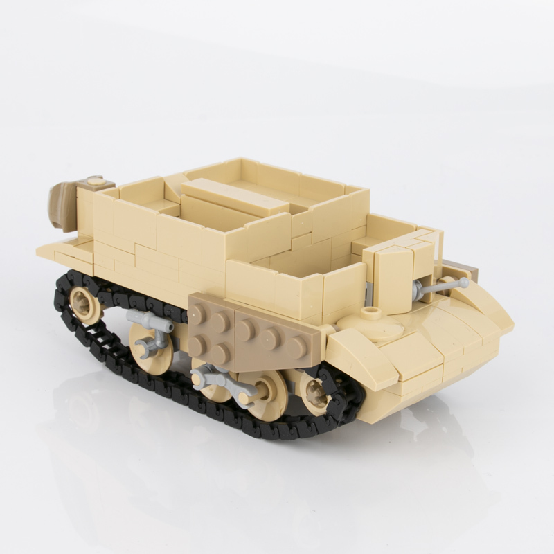 MOC WW2 British Bren Guns Carrier Building Blocks Military Army Soldiers Medic Minifigures Weapon Accessories Tank Bricks Toys