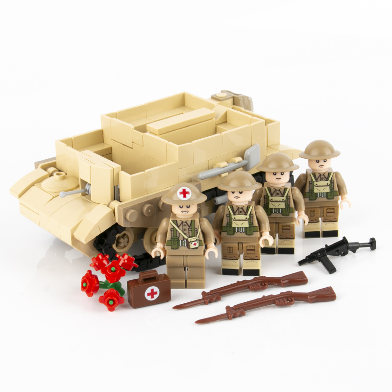 MOC WW2 British Bren Guns Carrier Building Blocks Military Army