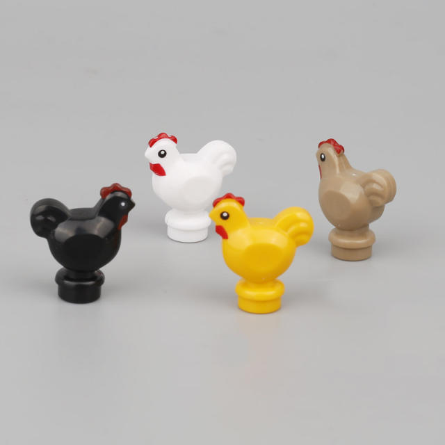 MOC City Animal Series Minifigures Chicken Building Blocks DIY Farm Zoo Accessories Bricks Toys For Children Compatible 95342