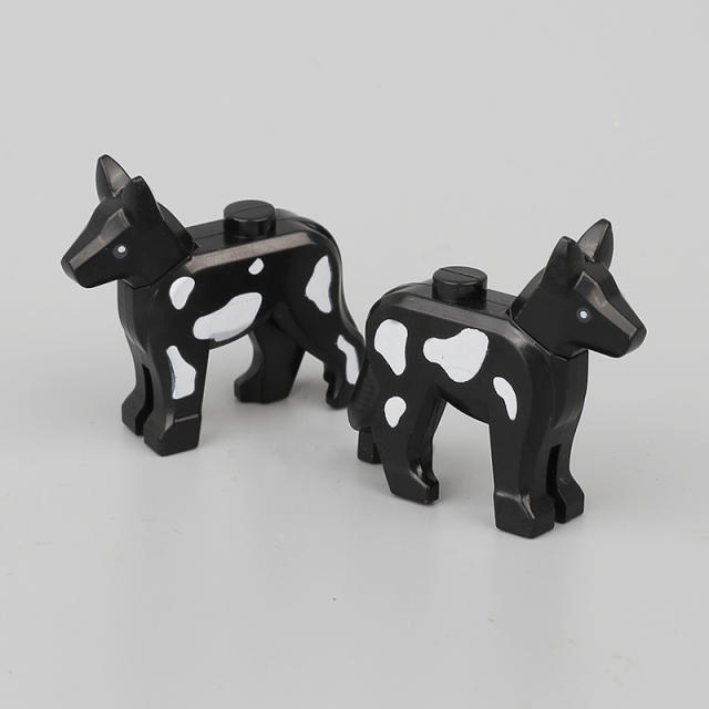 MOC City Animal Series Minifigures Dog Building Blocks Farm Zoo Figures Accessories Bricks Toys For Children Compatible 92586