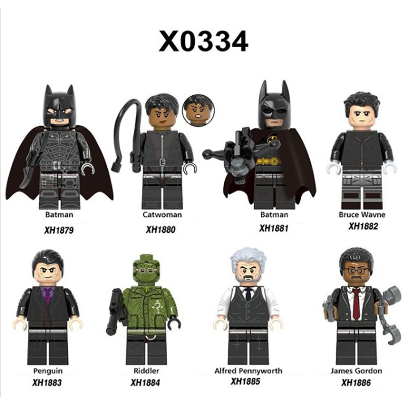 X0334 Marvel Super Heros Series Minifigures Keaton Batman Catwoman Building Blocks DC Justice League Figures MOC Bricks Model Toys
