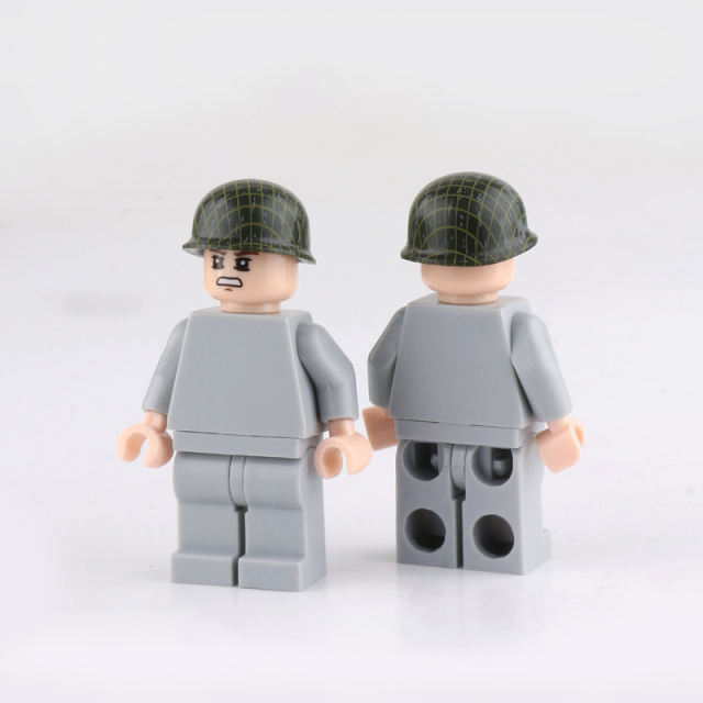 MOC WW2 US Soldier Minifigures M1 Helmet Building Blocks Military Army Headgear Caps Hats Accessories Bricks Model Toys