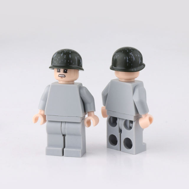 MOC WW2 US Soldier Minifigures M1 Helmet Building Blocks Military Army Headgear Caps Hats Accessories Bricks Model Toys