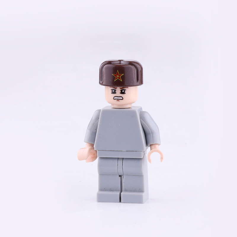 MOC WW2 Soviet Soldier Minifigures Red Star Cotton Hats Helmet Building Blocks Military Army Caps Headgear Parts Bricks Model Toys