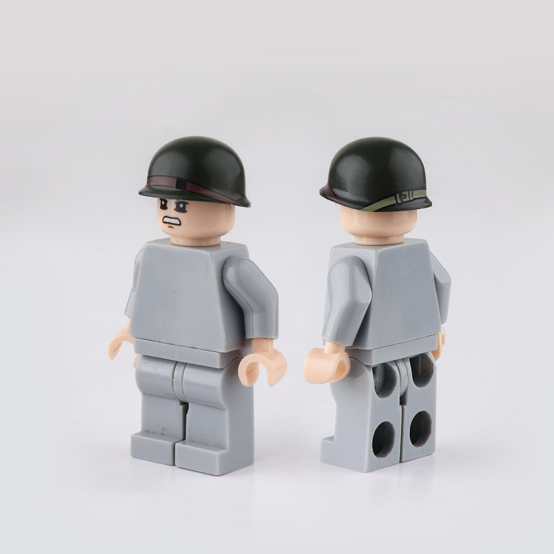 MOC WW2 US Soldier Minifigures M1 Helmet Belt Building Blocks Military Army Headgear Caps Hats Accessories Bricks Model Toys