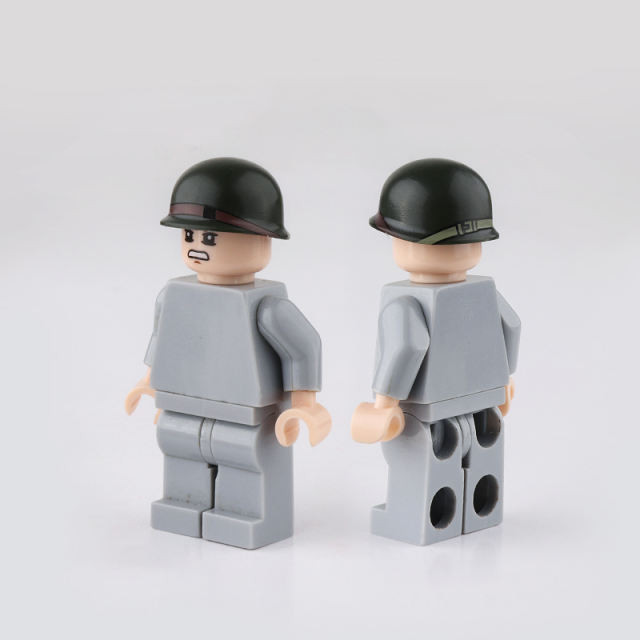 MOC WW2 US Soldier Minifigures M1 Helmet Belt Building Blocks Military Army Headgear Caps Hats Accessories Bricks Model Toys