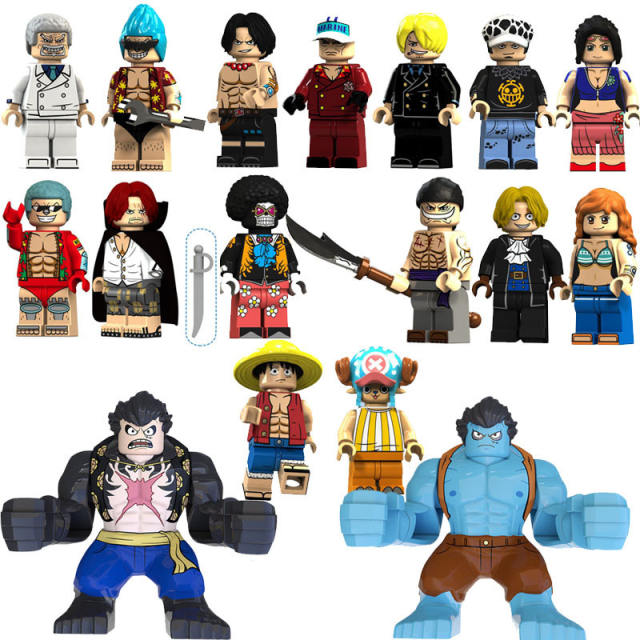 One Piece Series Minifigures Luffy Sauron Chopper Building Blocks