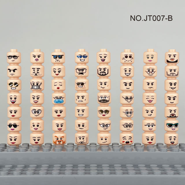 MOC City Minifigures Face Emotion Head Body Parts Building Blocks Soldiers Figures Expression Accessories DIY Bricks Model Toys