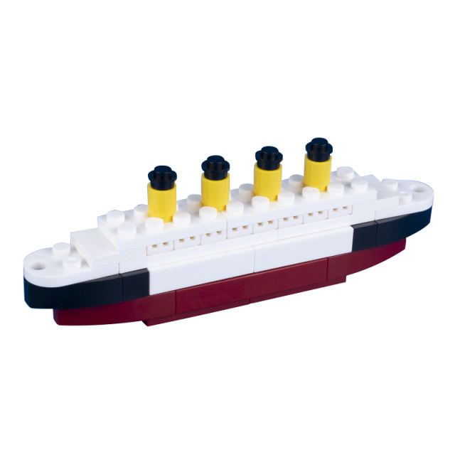 MOC Titanic Building Blocks Submarine Sunken Ship Movie Minifigures Boat Accessories DIY Bricks Model Toys For Children Gifts