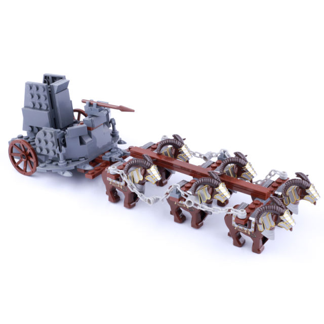 MOC Lord Of The Rings Minifigures Medieval Wild Boar Horned Sheep Chariot Building Blocks Orcs Dwarf Weapon Parts Bricks Toys