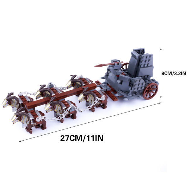 MOC Lord Of The Rings Minifigures Medieval Wild Boar Horned Sheep Chariot Building Blocks Orcs Dwarf Weapon Parts Bricks Toys