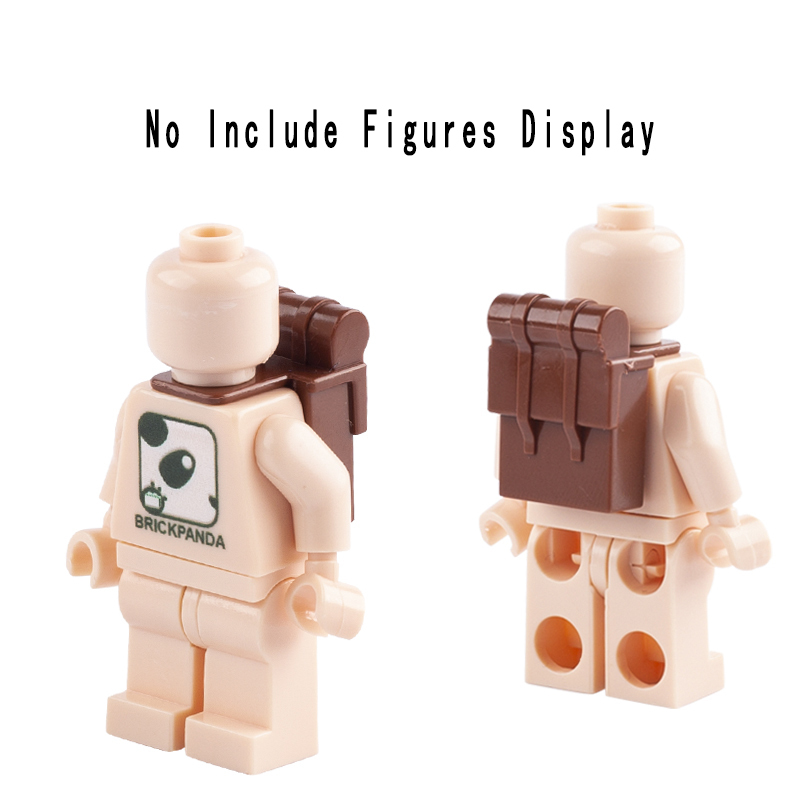 MOC WW2 Military Soldier Minifigures Backpack Building Blocks Army Bag Figures Weapon Accessories Bricks Model Toys For Boys