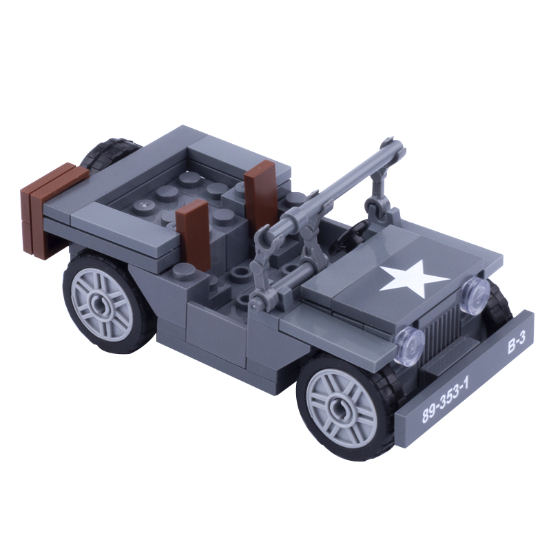 Custom LEGO WW2 U.S. Willys Jeep Built with Real Belgium