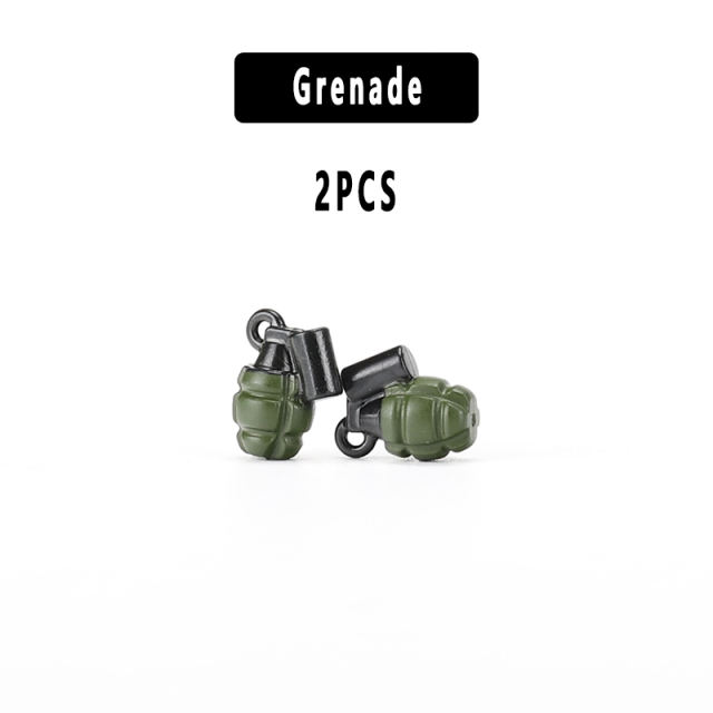 MOC US Army Soldiers Minifigures Grenade Building Blocks Britain Germany Military Weapon Accessories Bricks Model Toys For Boys