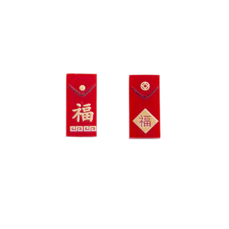 MOC City Series Minifigures Red Envelopes Building Blocks Spring Festival DIY Print Accessories Bricks Model Toys For Children