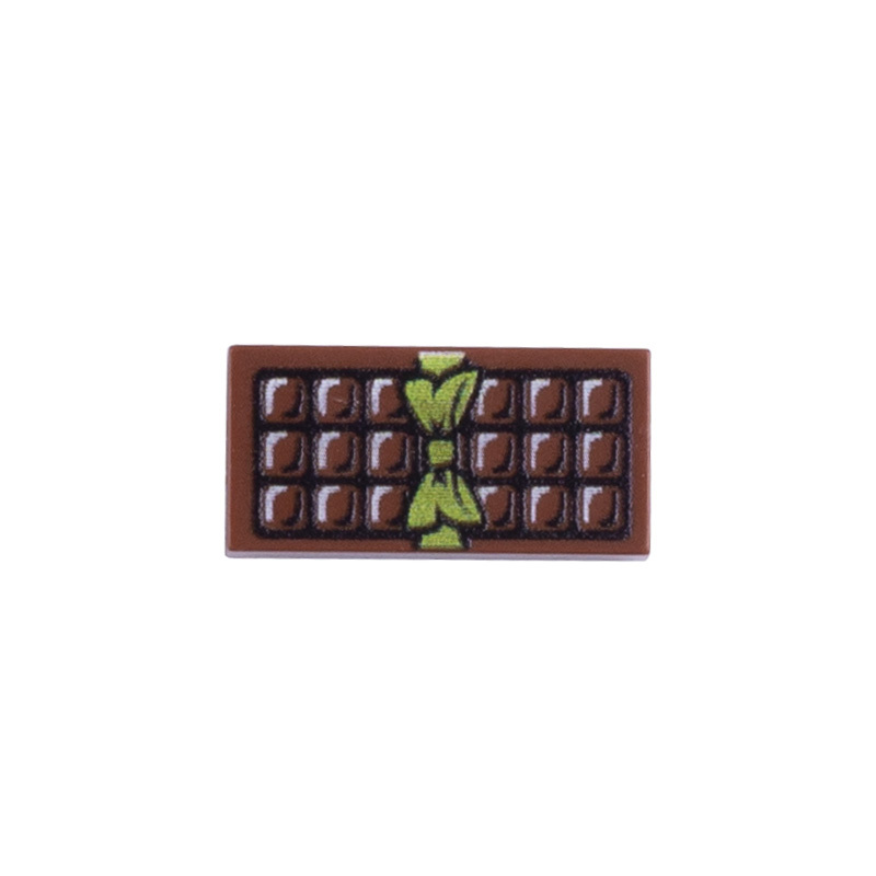 MOC City Food Series Minifigures Chocolate Building Blocks Snack Dessert Pastry Parts Picnic DIY Print Bricks Model Toys For Boys