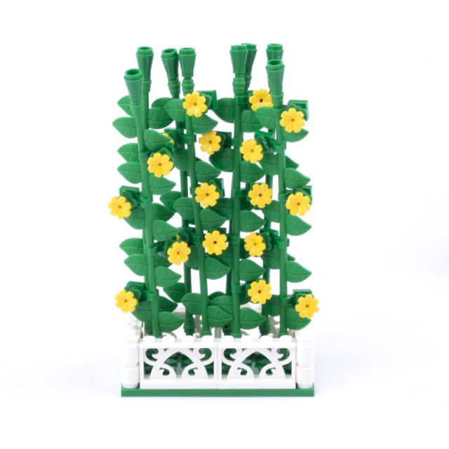 MOC City Plants Minifigures Flower Bed Building Blocks Tulips Sunflower Rose Bouquet DIY Figures Accessories Bricks Model Toys