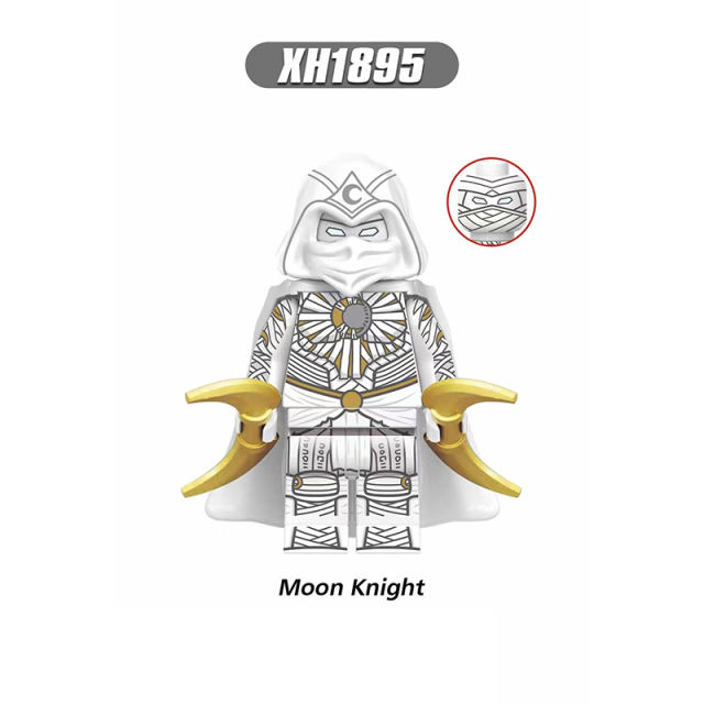 XH1895 XH1898 Marvel Super Heros Series Minifigures Moon Knight Building Blocks Avengers XH1896 XH1897 Figures MOC Bricks Model Toys