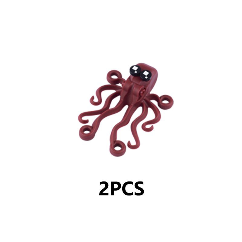 MOC Animal Series Minifigures Octopus Building Blocks Sea Halobios Figures Accessories DIY Bricks Modle Toys For Children