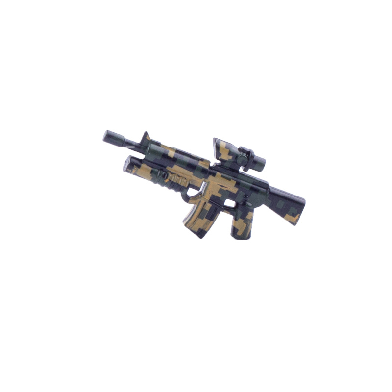 MOC WW2 Army Soldiers Minifigures M4A1 M203 Guns Building Blocks Military Print Weapon Accessories Bricks Model Toys For Boys
