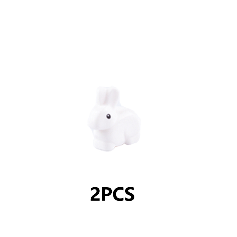 MOC City Animal Series Minifigures Rabbit Building Blocks Zoo DIY Accessories Bricks Modle Toys For Children Compatible 33026