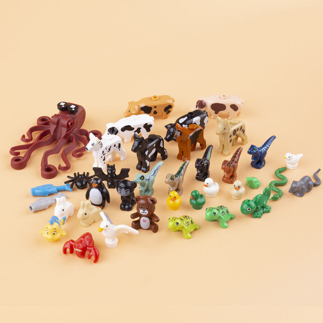 MOC City Animal Series Minifigures Snake Building Blocks Zoo DIY Accessories Bricks Modle Toys For Children Compatible 30115