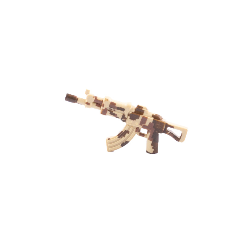 MOC WW2 Army Soldiers Minifigures AK47 Guns Building Blocks Military Camouflage Print Weapon Parts Bricks Model Toys For Boys