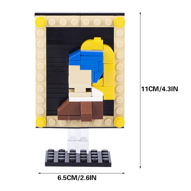 MOC World Famous Paintings Building Blocks Mona Lisa Minifigures Vinci Van Gogh Masterpiece Sunflower Brick Model Toys For Kids