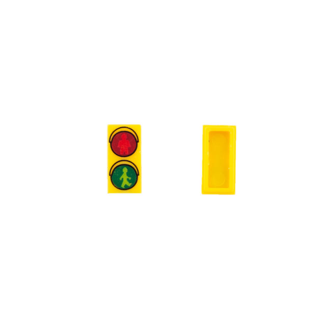 MOC City Road Minifigures Traffic Sign Building Blocks Indicator Lights Street Figures Accessories Brick Model Toys For Boys