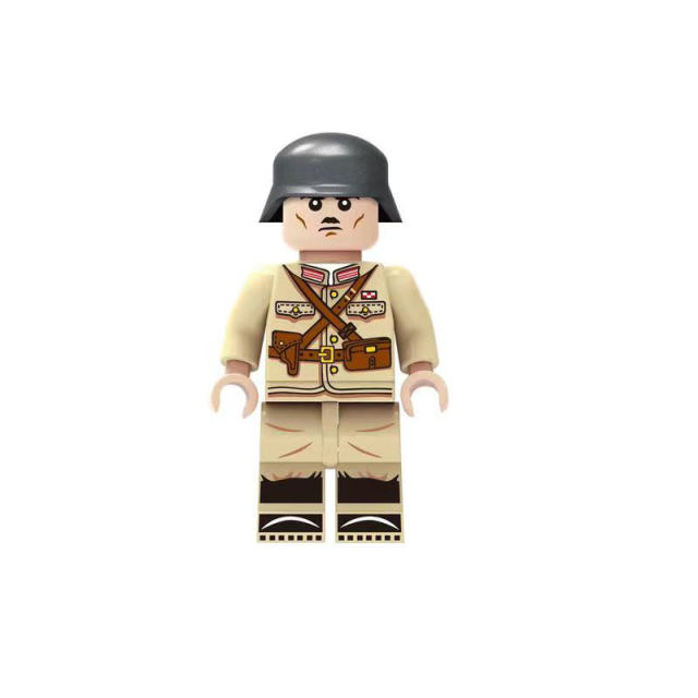 MOC WW2 Japan Army Soldiers Minifigures Infantry Building Blocks Military Figures Weapon Accessories Bricks Model Toys For Boys