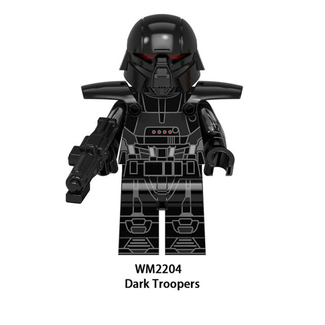 WM6121 Star Wars Series Minifigures  Dark Stormtrooper Building Blocks MOC Ahsoka Scout Soldier Figures Bricks Model Toys Gift