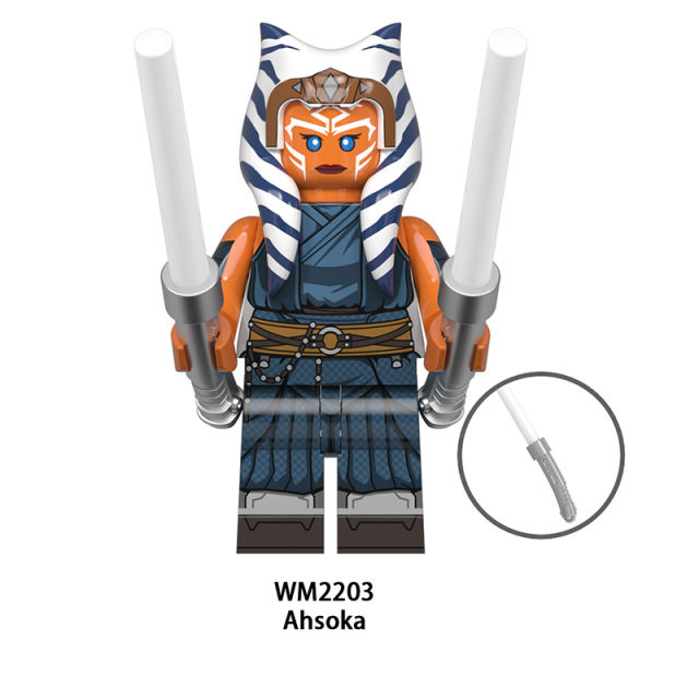 WM6121 Star Wars Series Minifigures  Dark Stormtrooper Building Blocks MOC Ahsoka Scout Soldier Figures Bricks Model Toys Gift